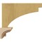 Ekena Millwork 4"W x 4"D x 4"H Wide Rockford Rough Cedar Woodgrain TimberThane Corbel, Primed Tan CORUR04X04X04ROCRCPR - alternate 3